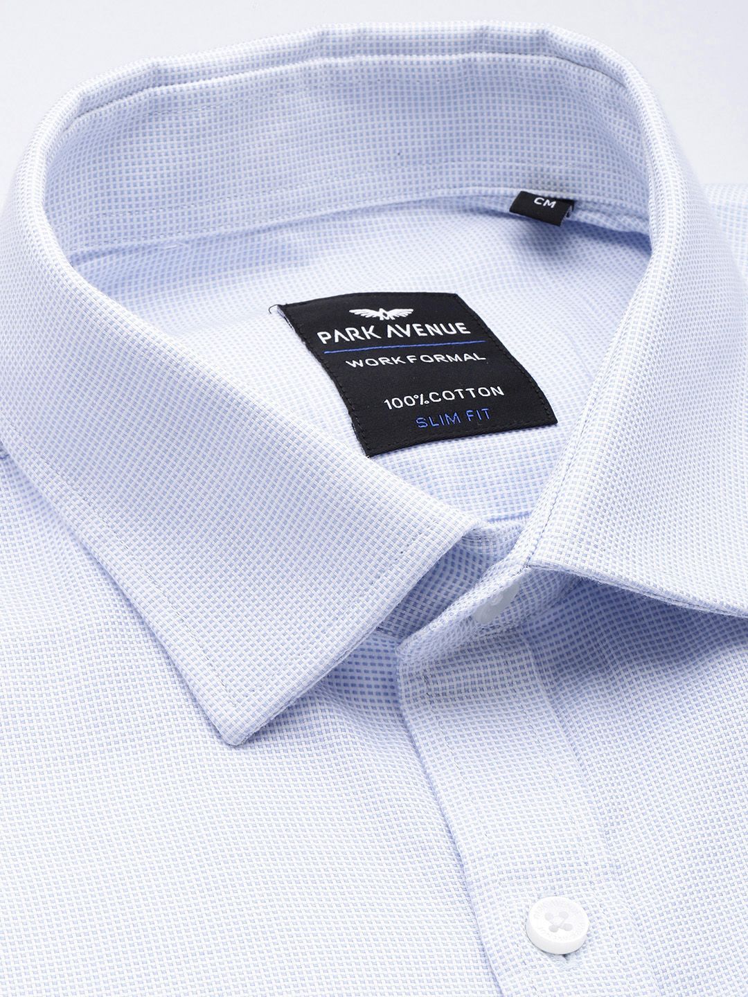 Park Avenue Slim Fit Self Checked Pure Cotton Formal Shirt