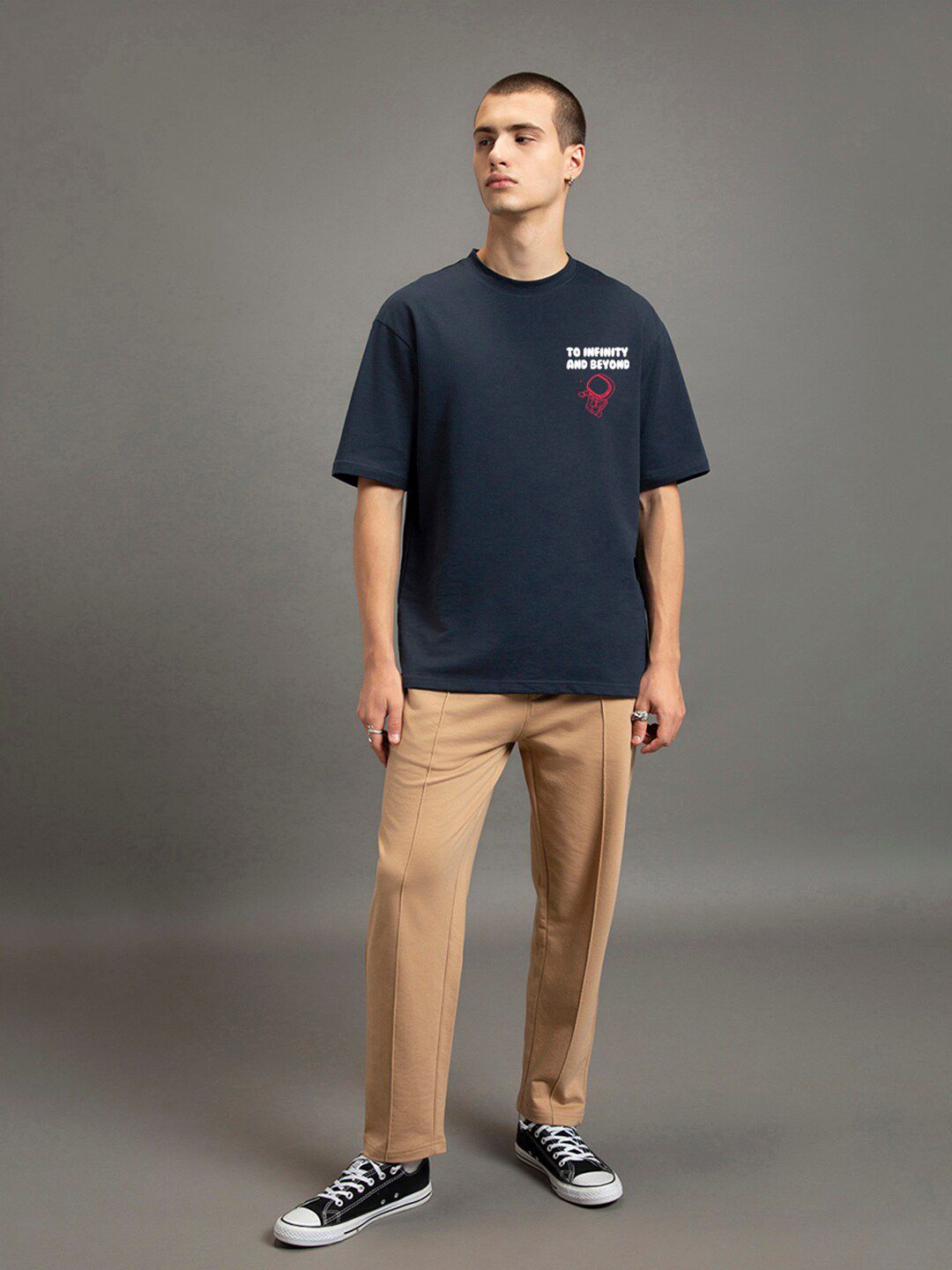 Bewakoof Graphic Printed Oversized Cotton T-shirt