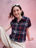 DressBerry Checked Extended Sleeves Shirt Style Top