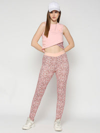 Being Human Floral Printed Round Neck Cotton Cropped T-shirt