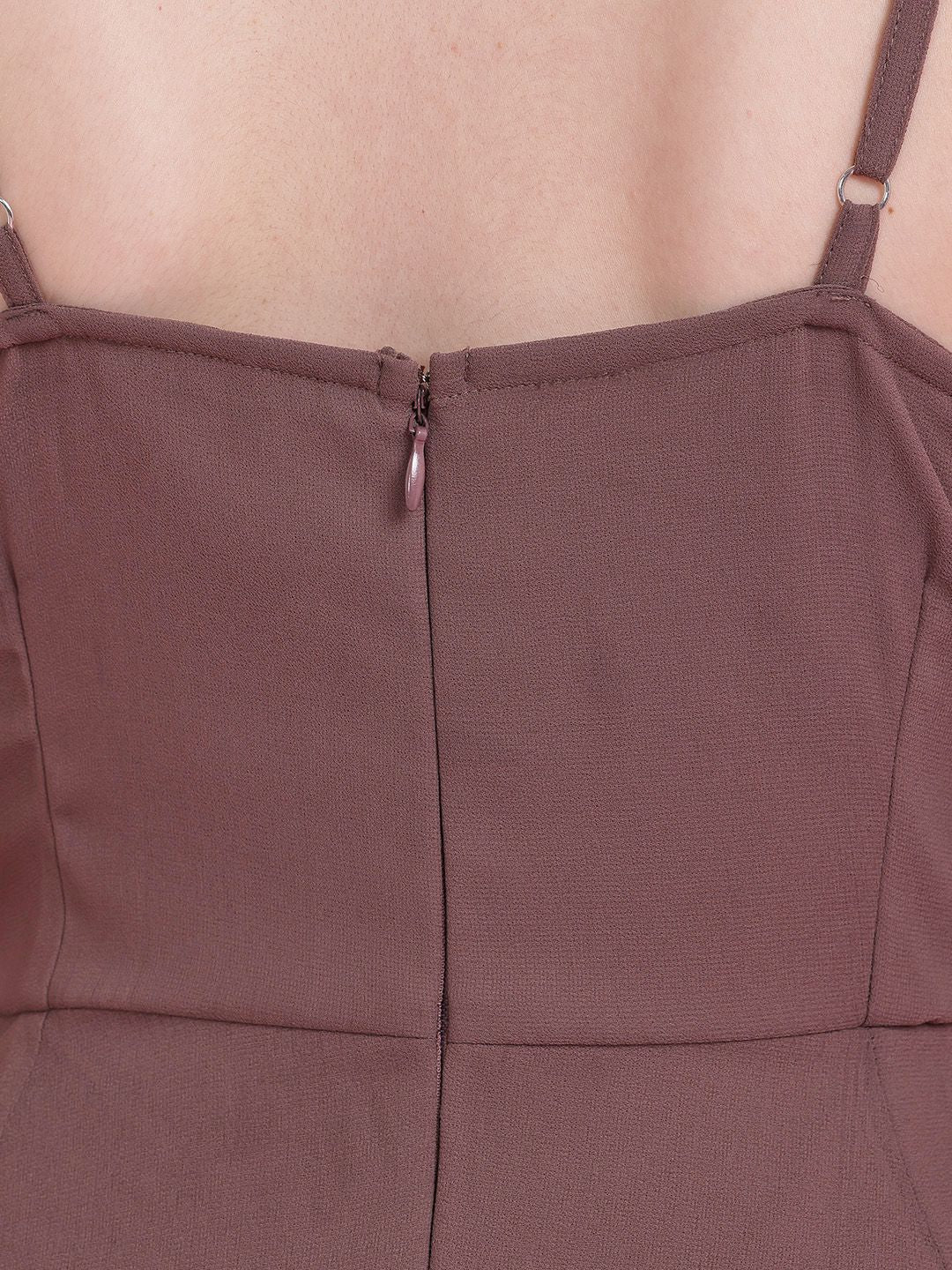 DressBerry Pleated Slit Wrap Maxi Dress