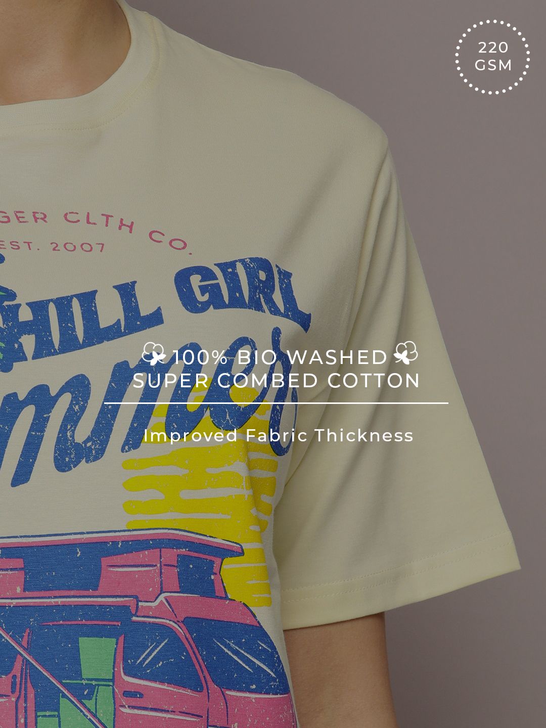 DILLINGER Graphic Printed Oversized Pure Cotton T-Shirt