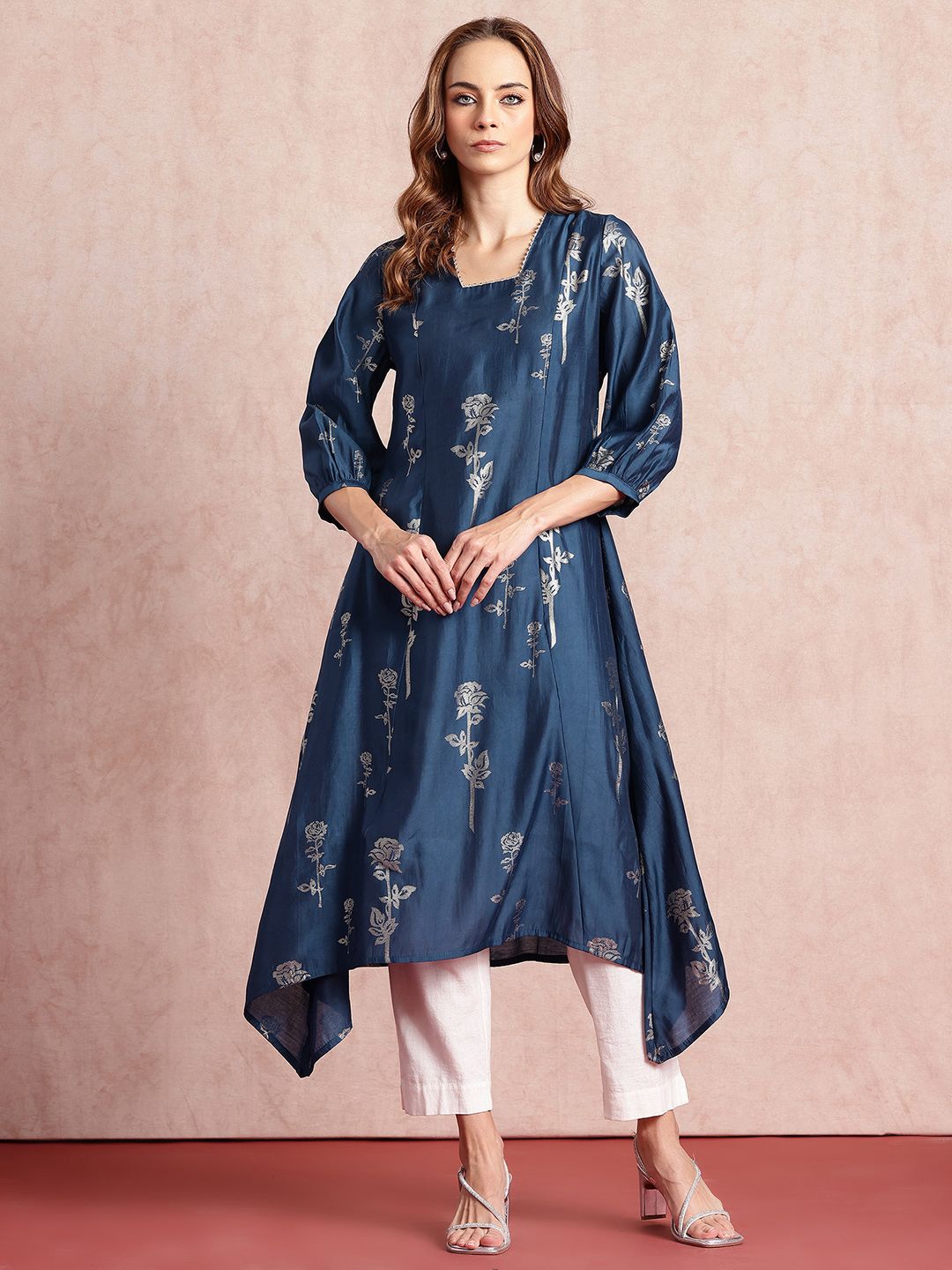 all about you Floral Printed Gotta Patti Kurta