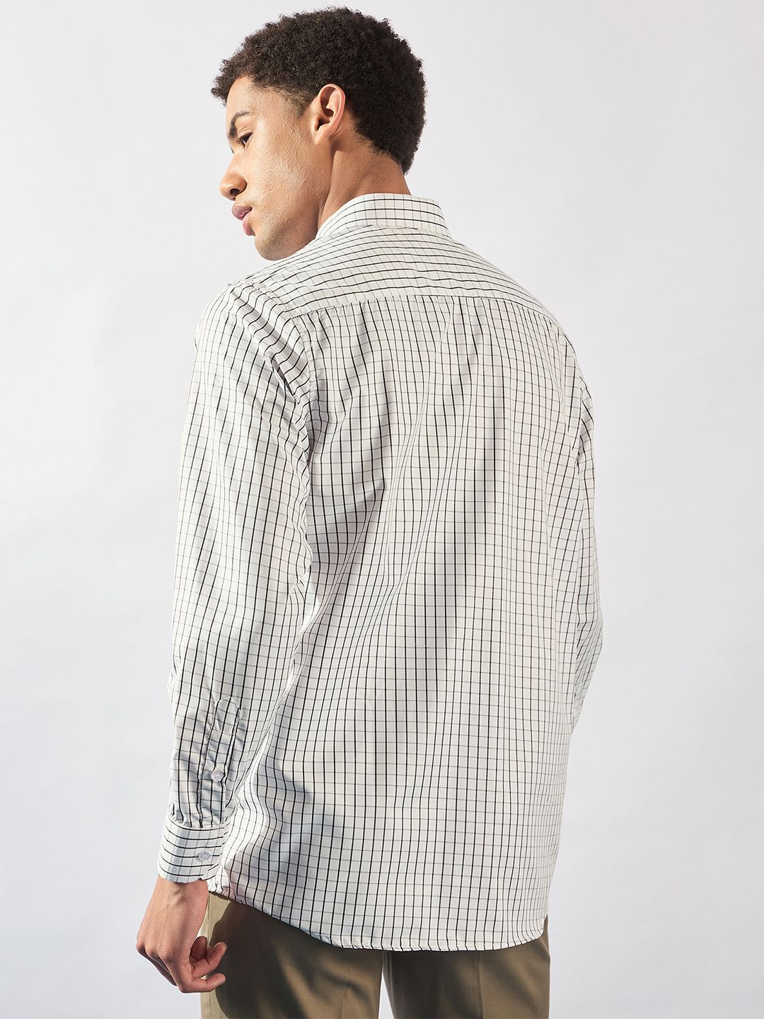 DENNISON Men Smart Micro Checks Formal Shirt