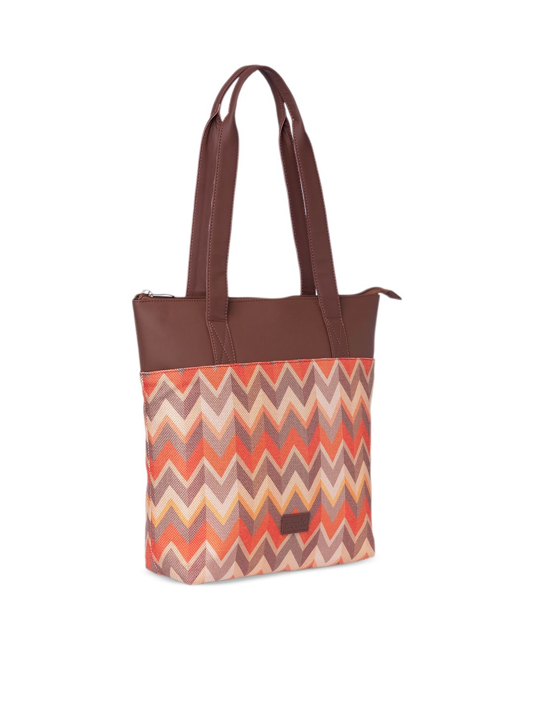 ZOUK Geometric Printed Shopper Tote Bag
