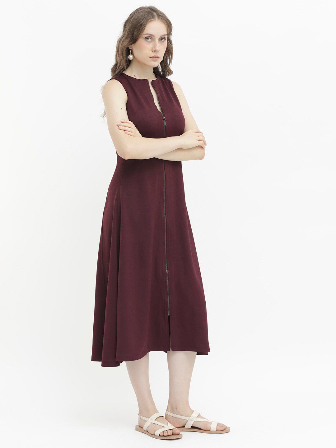 RAREISM A-Line Sleeveless Midi Dress