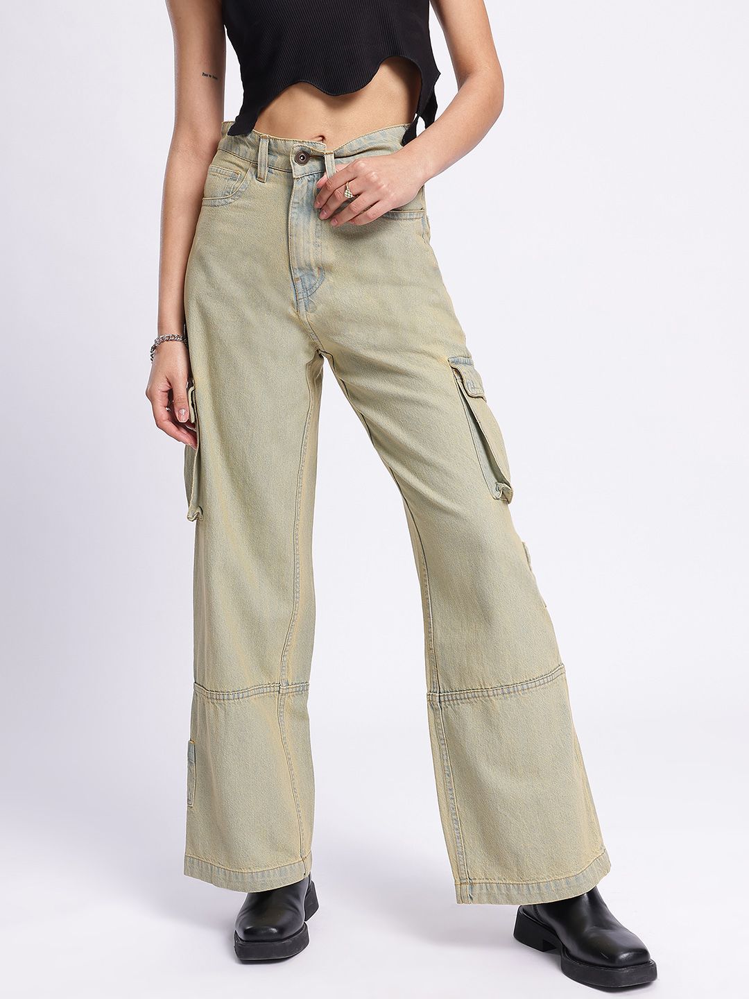 DressBerry Utility Core Cargo-Style Jeans