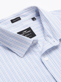 Park Avenue Men Blue Slim Fit Checked Formal Shirt