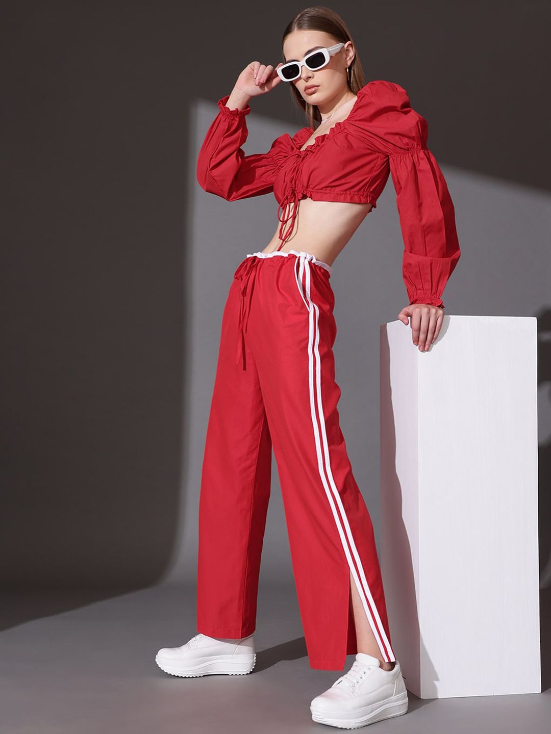 STREET 9 Women Cotton Straight Fit Trousers