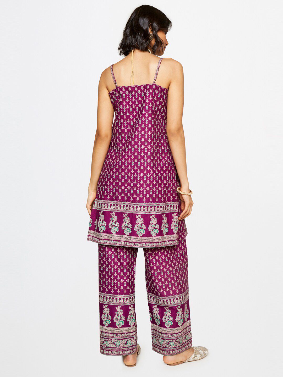 Global Desi Ethnic Motifs Printed Kurta with Palazzos