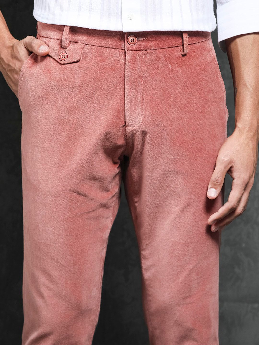 RARE RABBIT Cloy Mid-Rise Slim Fit Trouser