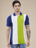 Being Human Men Colourblocked Polo Collar Cotton Slim Fit T-shirt