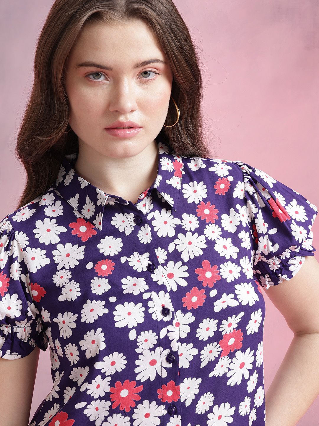 DressBerry Floral Print Casual Shirt