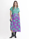 RAREISM Polka Dots Printed Belted A-line Dress