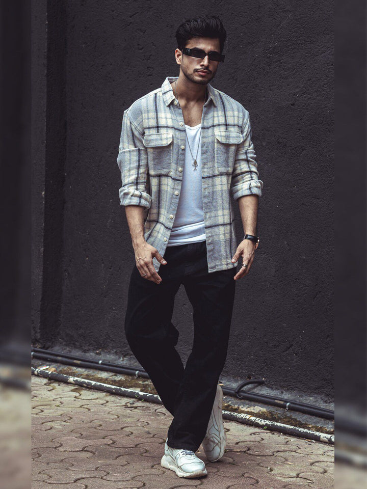 Powerlook Tartan Checked Opaque India Slim Casual Shirt