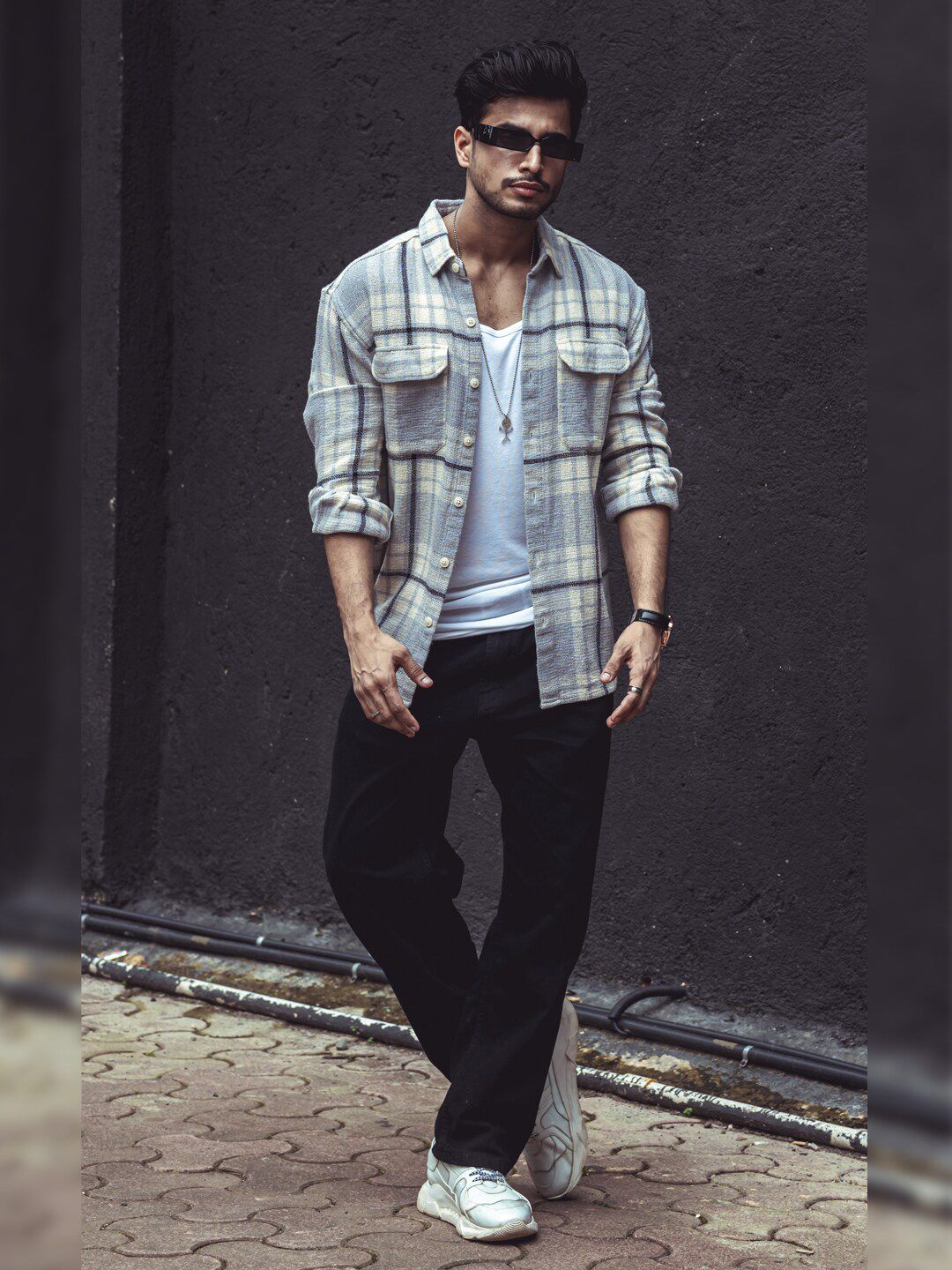 Powerlook Tartan Checked Opaque India Slim Casual Shirt