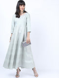 Vishudh Blue Floral Ethnic Maxi Dress