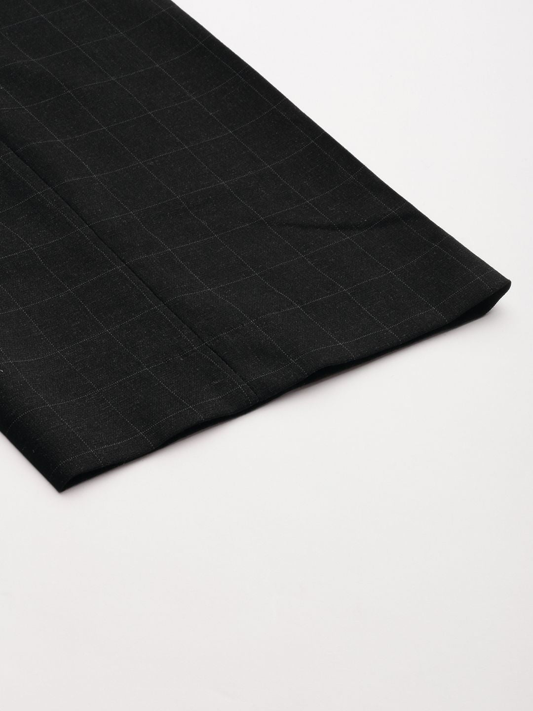 Park Avenue Men Checked Smart Low-Rise Formal Trousers