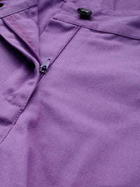 STREET 9 Women Lavender Solid Regular Fit Sports Shorts