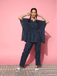 SANSKRUTIHOMES Printed Pure Cotton Tunic With Trousers