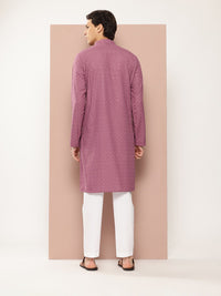 See Designs Men Embroidered Sequinned Kurta with Pyjamas