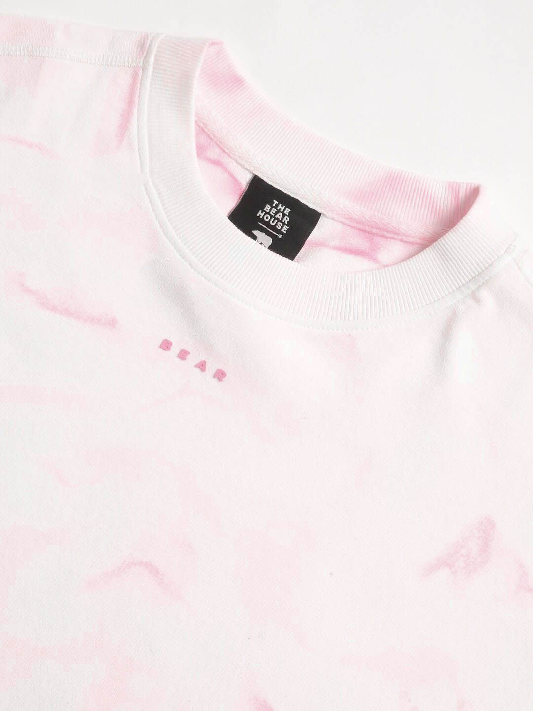 THE BEAR HOUSE Tie & Dye Pure Cotton Oversized T-shirt