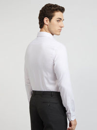 Raymond Pure Cotton Slim Fit Opaque Striped Formal Shirt