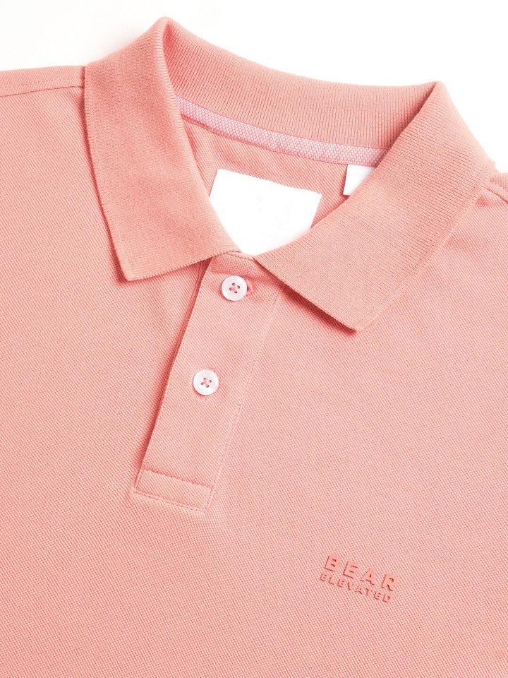 THE BEAR HOUSE Polo Collar Pure Cotton Slim Fit T-shirt