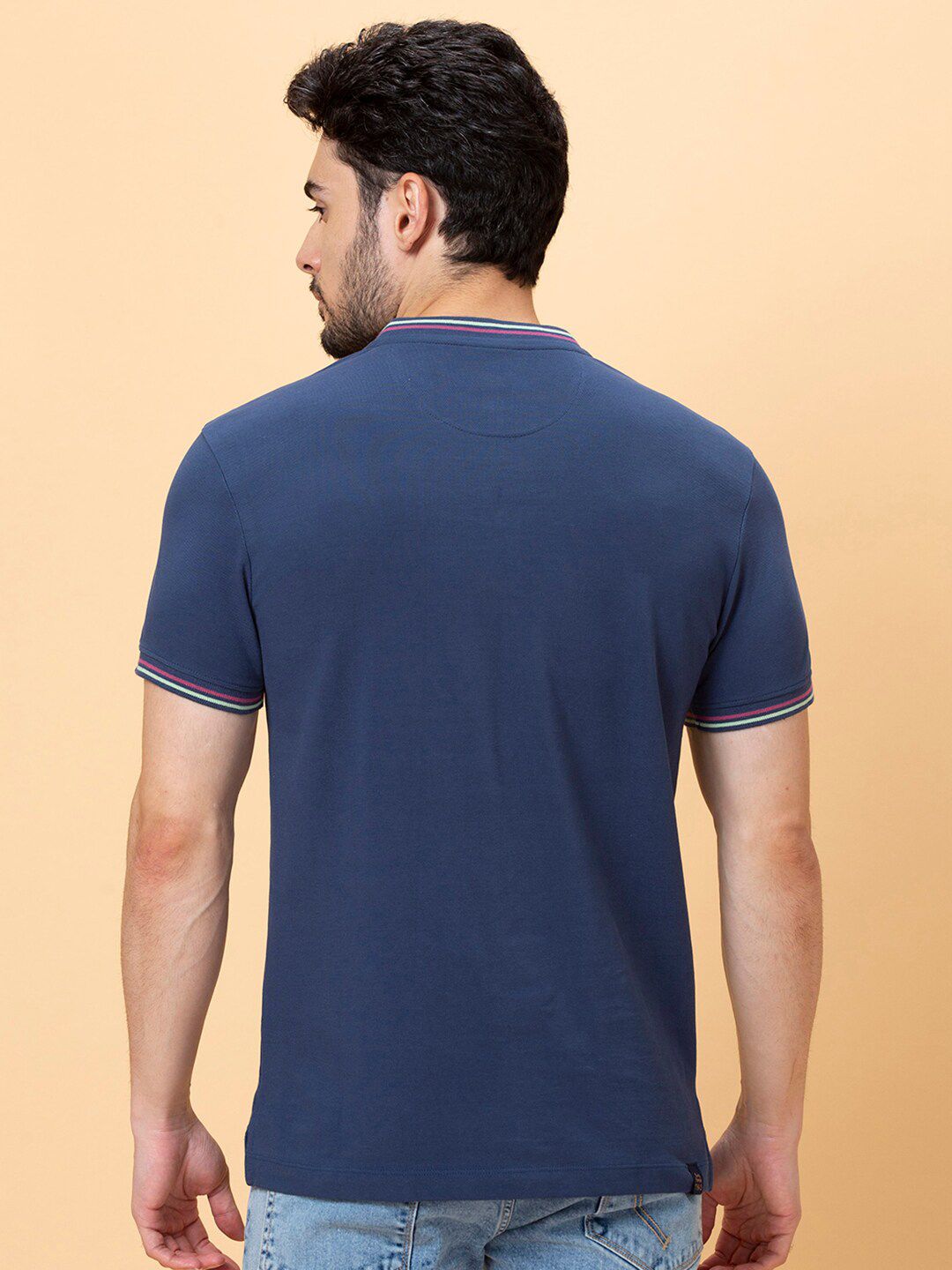 Being Human Henley Neck Casual T-shirt