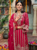 Indo Era Ethnic Motifs  Embroidered V-Neck Zari Organza Kurta With Trousers And Dupatta