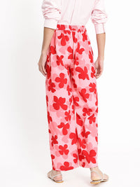 DressBerry Women It-Girl Florals Flared Trousers