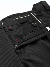 Raymond Men Striped Slim Fit Formal Trousers