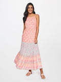 Global Desi Women Pink Floral Print Maxi Dress