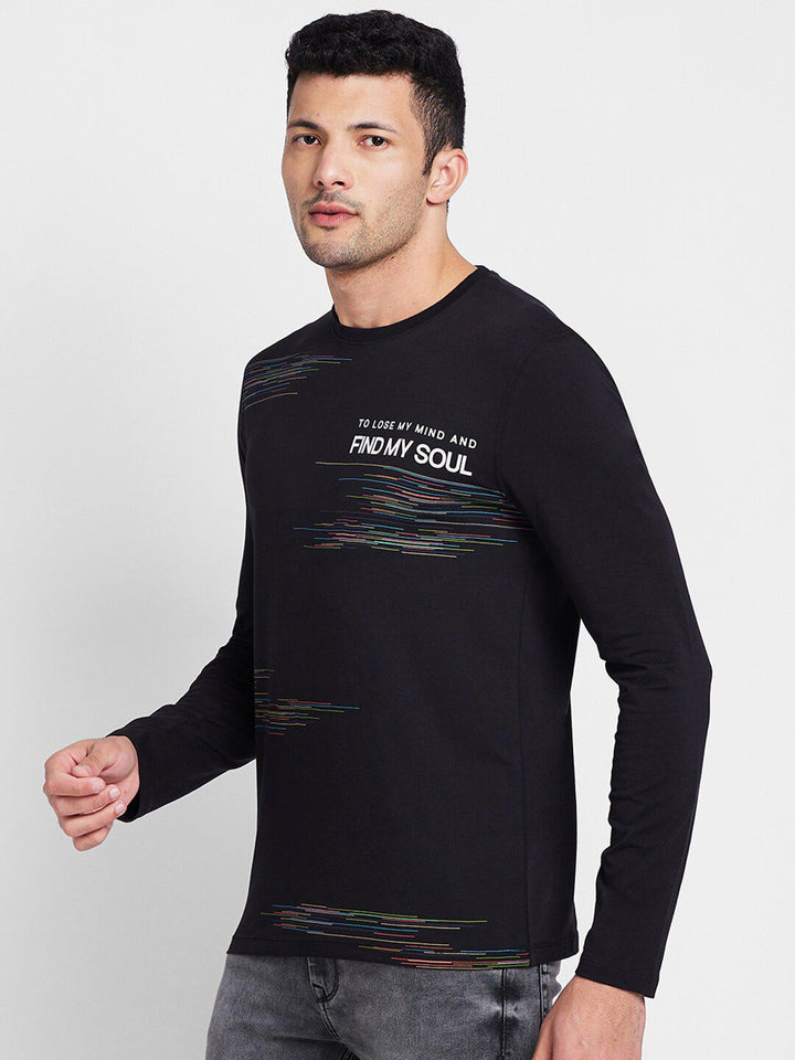 Being Human Typography Printed Round Neck Long Sleeves Regular T-shirt