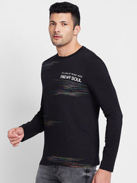 Being Human Typography Printed Round Neck Long Sleeves Regular T-shirt