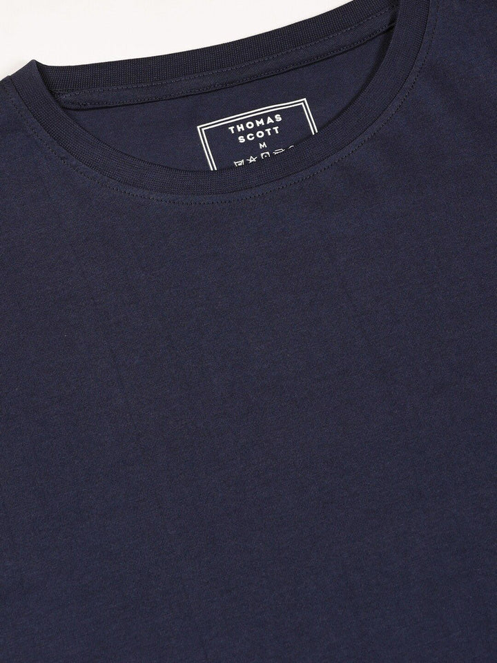 Thomas Scott Round Neck Drop-Shoulder Sleeves Bio Finish Cotton Oversized T-shirt