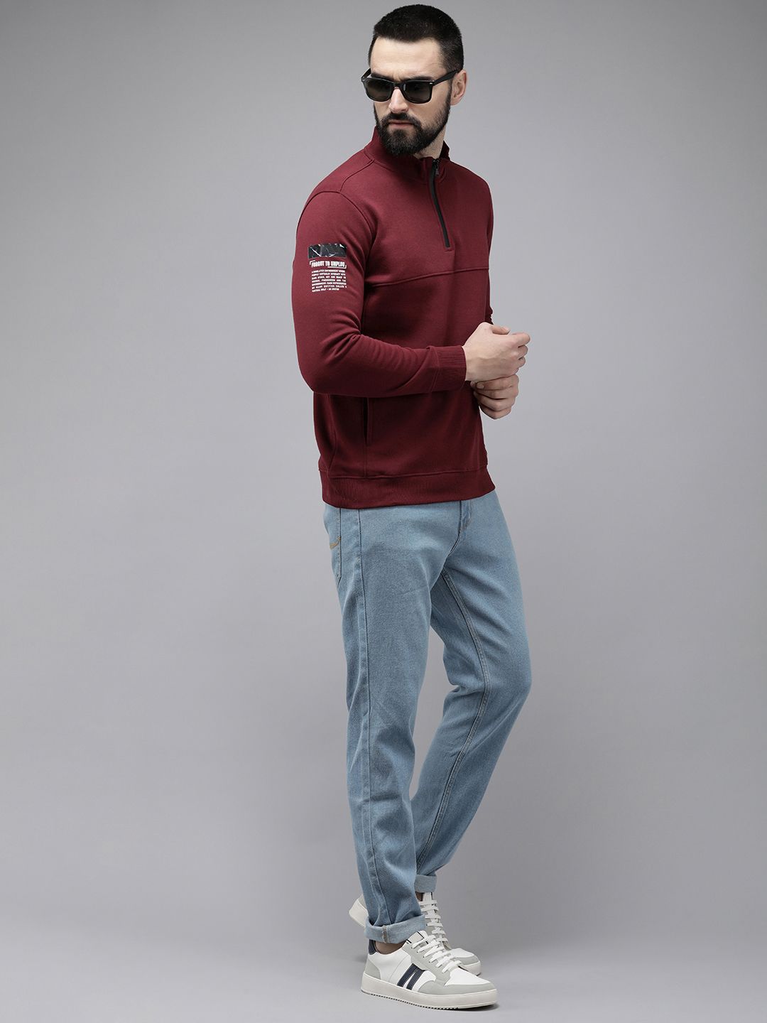 SPYKAR Solid Long Sleeves Pullover Sweatshirt