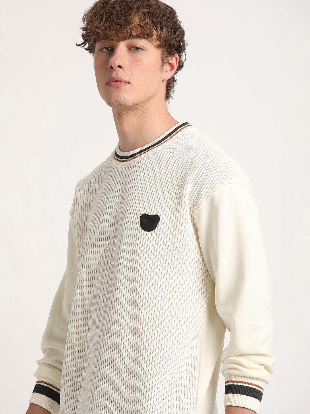 THE BEAR HOUSE Round Neck Cotton Sweatshirt