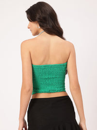 DressBerry Cyber Chic Smocked & Ruched Tube Top