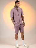 Campus Sutra Self Design Shirt with Shorts