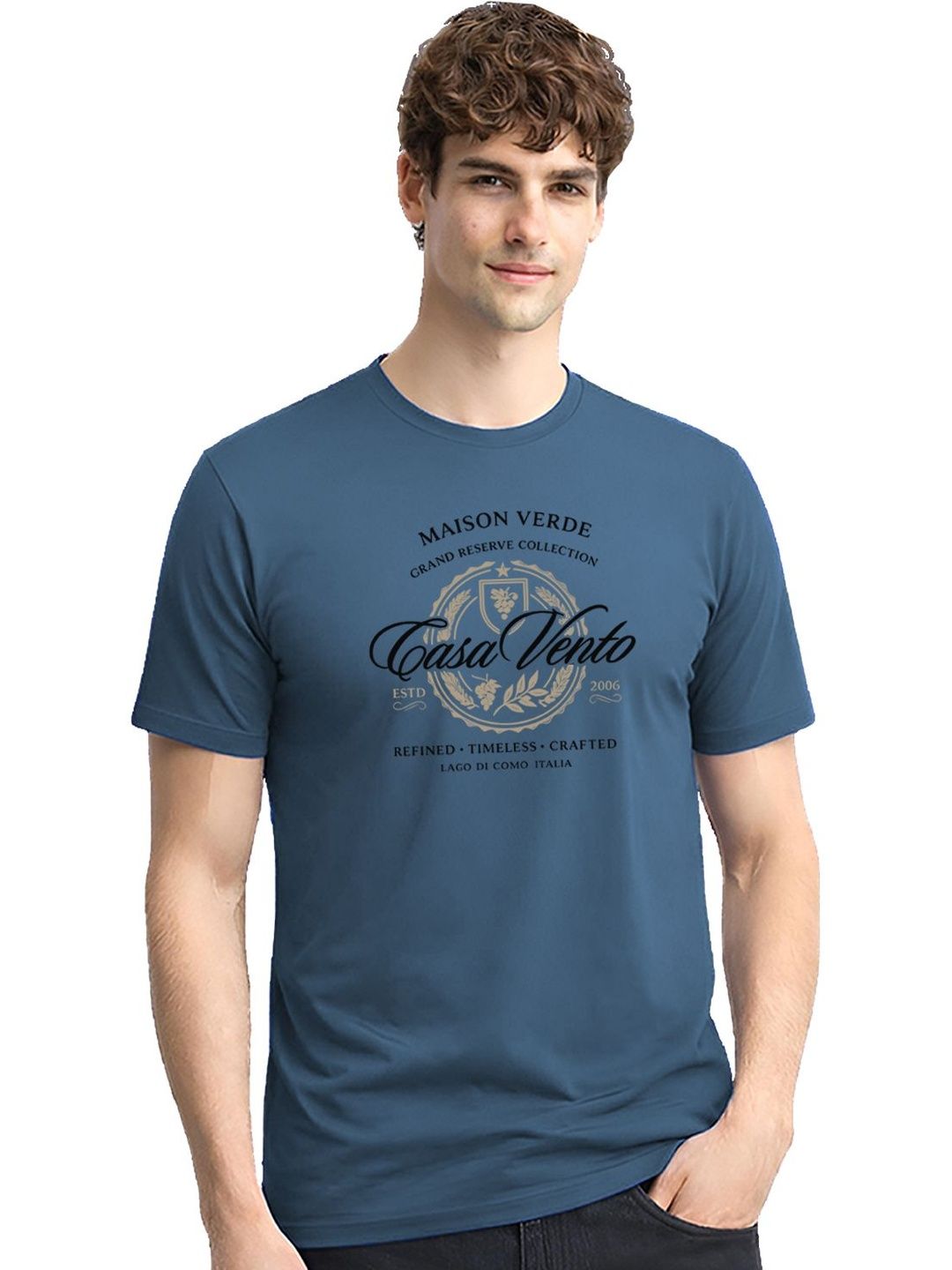 ADRO Men Brand Logo Printed T-shirt