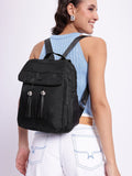 DressBerry Women Solid Tasselled Detail Backpack