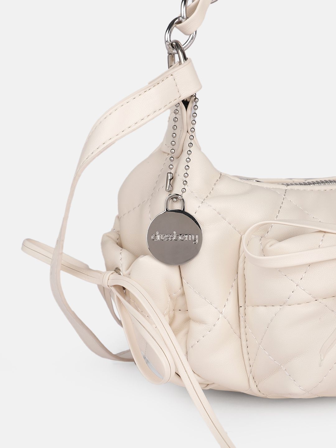 DressBerry Textured Half Moon Sling Bag