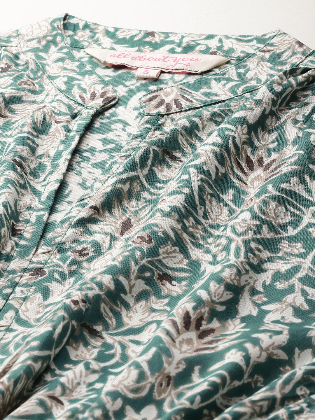 all about you Printed Cinched Waist A-Line Dress