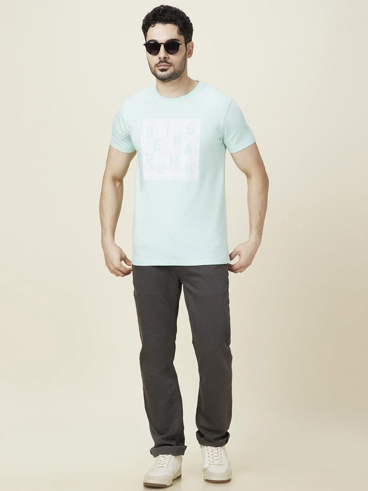 Being Human Men Typography Printed Round Neck Cotton Slim Fit T-shirt