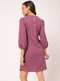 DressBerry Twisted Textures Self-Striped Dress