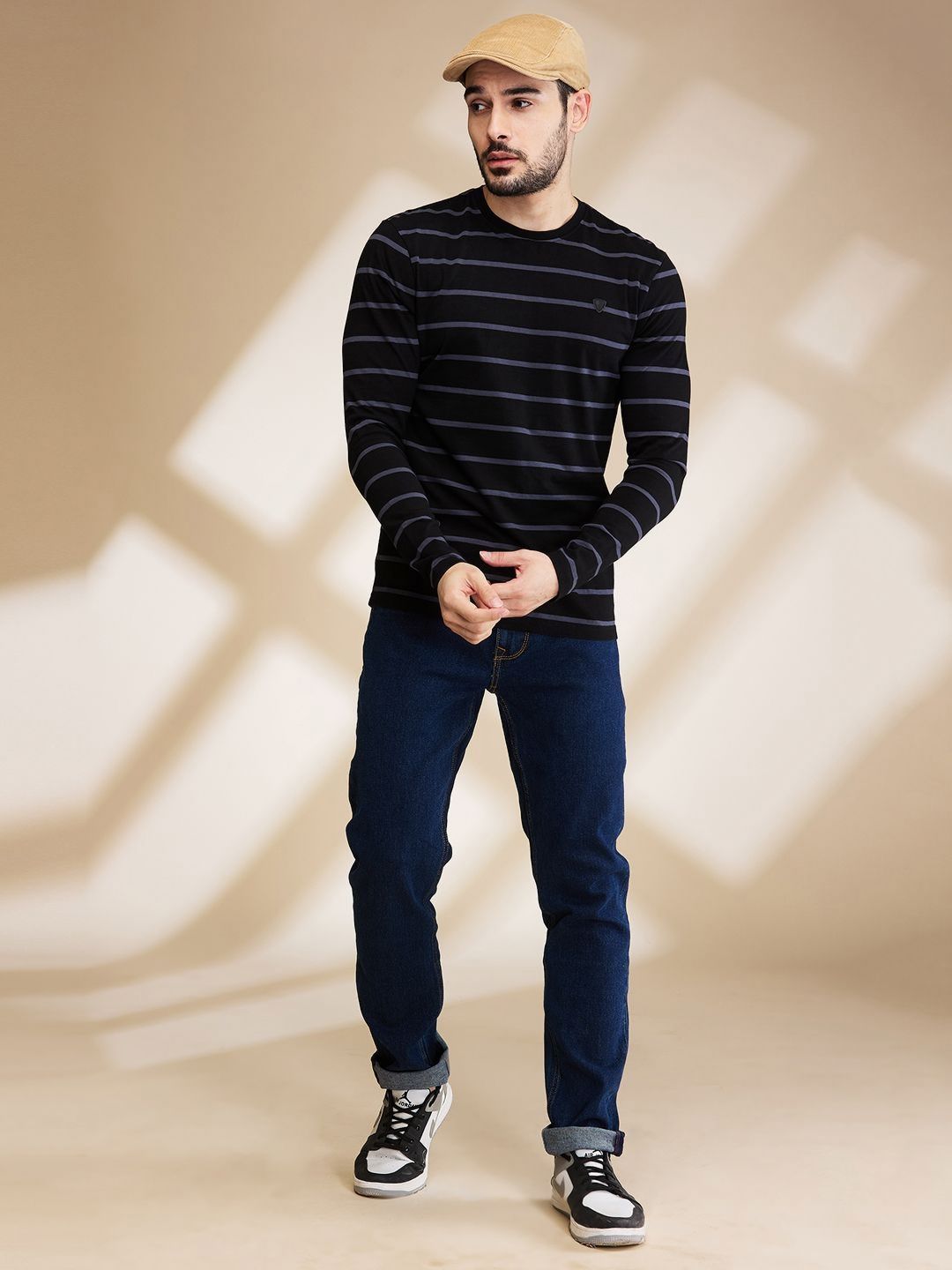 Being Human Men Striped Pockets T-shirt