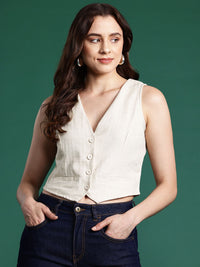 DressBerry Pure Cotton V-Neck Waistcoat