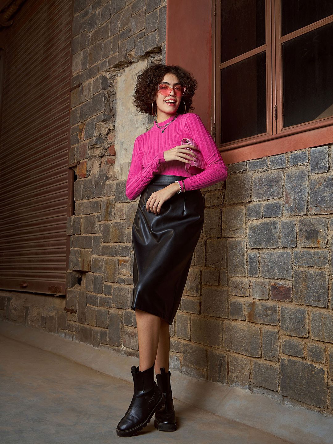 SASSAFRAS Striped Mock Collar Pullover