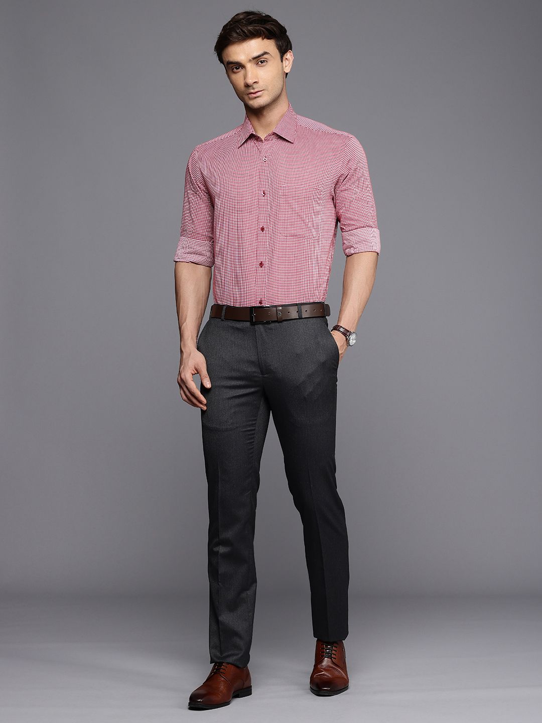 Raymond Slim Fit Opaque Pure Cotton Formal Shirt